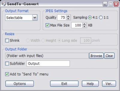 Скриншот приложения SendTo-Convert Portable - №2