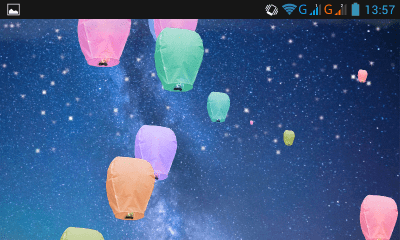 Скриншот приложения Небесные фонарики LWP - №2
