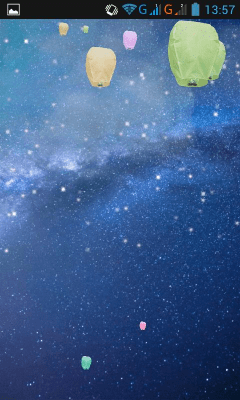 Скриншот приложения Небесные фонарики LWP - №8