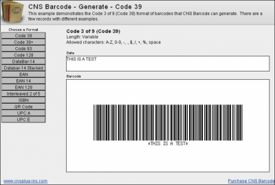 Скриншот приложения CNS Barcode - №1