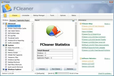 Скриншот приложения FCleaner Portable - №1