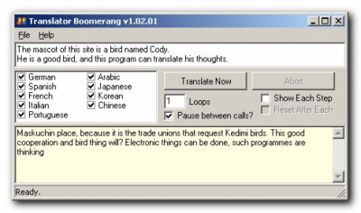 Скриншот приложения Google Translator Boomerang - №2