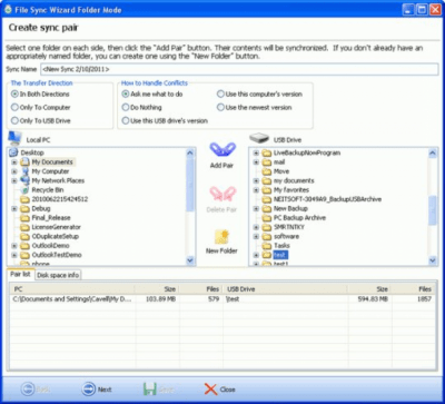 Скриншот приложения USBsyncer Portable - №2