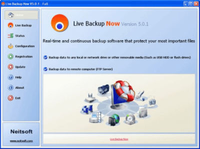 Скриншот приложения Live Backup Now Portable - №1