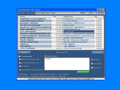 Скриншот приложения Duplicate Music Files Finder Portable - №1