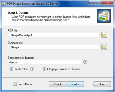 Скриншот приложения PDF Image Extraction Wizard Portable - №2
