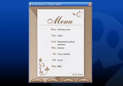 Скриншот приложения DinnerWiz Portable - №1