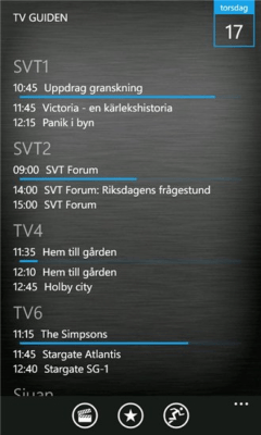 Скриншот приложения TV Guiden - №1