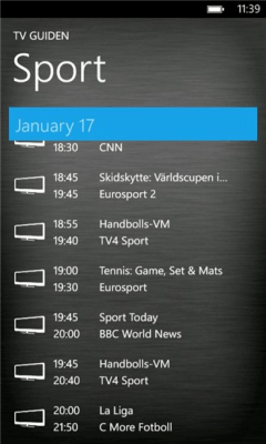 Скриншот приложения TV Guiden - №4