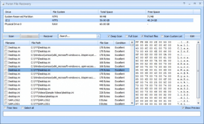 Puran file recovery как восстановить файлы