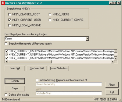 Скриншот приложения Registry Ripper - №1