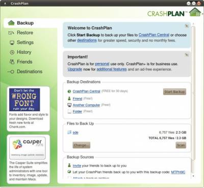 Скриншот приложения CrashPlan - №1