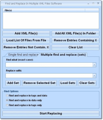 Скриншот приложения Find and Replace In Multiple XML Files - №1