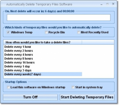 Скриншот приложения Automatically Delete Temporary Files - №1