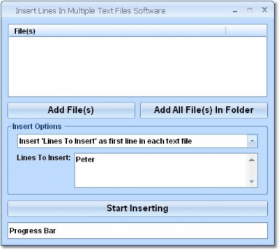 Скриншот приложения Insert Lines In Multiple Text Files - №1