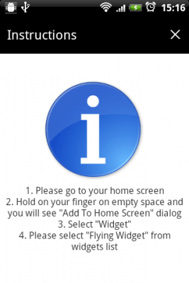 Скриншот приложения Flying Widgets - №3