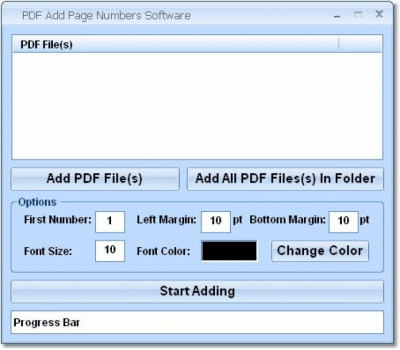 Скриншот приложения PDF Add Page Numbers - №1