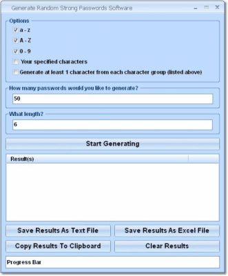 Скриншот приложения Generate Random Strong Passwords - №1