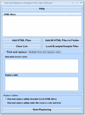 Скриншот приложения Find and Replace In Multiple HTML Files - №1
