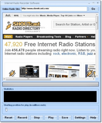 Скриншот приложения Internet Radio Recorder Software - №1