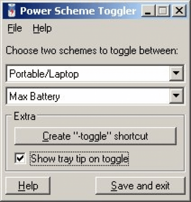 Скриншот приложения Power Scheme Toggler - №1