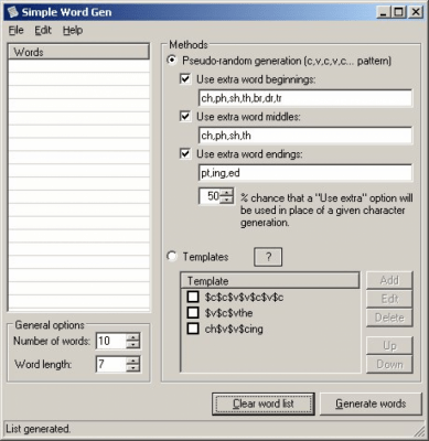 Скриншот приложения Simple Word Gen - №1