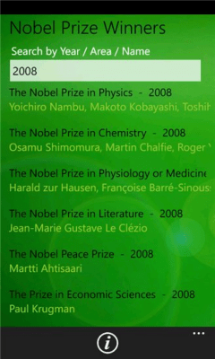 Скриншот приложения Nobel Prize Winners - №2