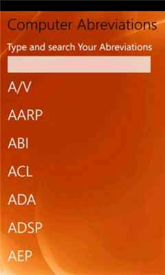 Скриншот приложения Computer Abbreviations - №1