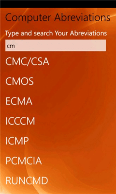 Скриншот приложения Computer Abbreviations - №3