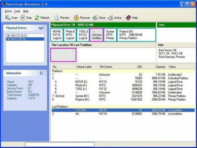 Скриншот приложения Meetsoft Partition Recovery - №1