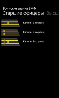 Скриншот приложения Воинские звания ВМФ - №1