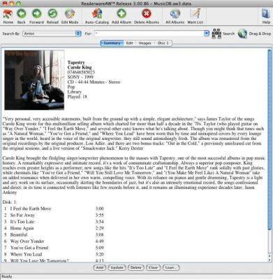 Скриншот приложения Readerware Music - №2