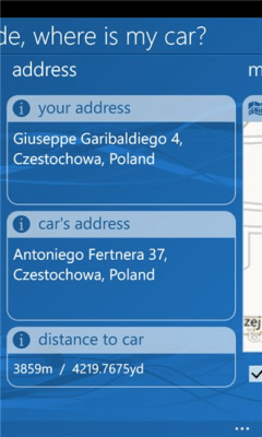 Скриншот приложения Where is my car? - №1