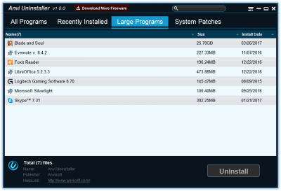 Скриншот приложения Anvi Uninstaller - №3