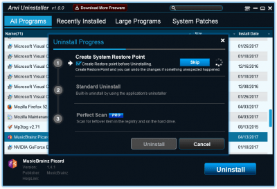 Скриншот приложения Anvi Uninstaller - №4