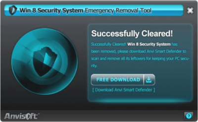 Скриншот приложения Win 8 Security System Removal Tool - №1