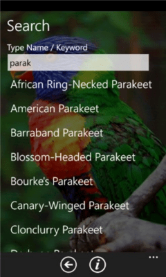 Скриншот приложения Parrot Species - №2