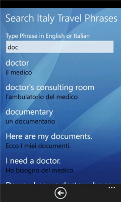 Скриншот приложения Italy Travel Phrases - №3