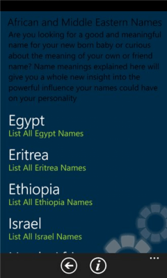 Скриншот приложения African and Middle Eastern Names - №2