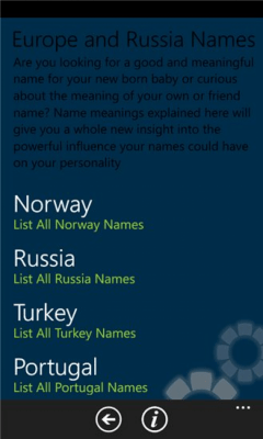 Скриншот приложения Europe and Russia Names - №3