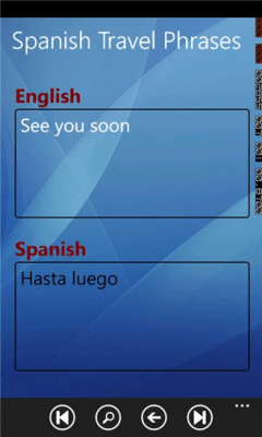 Скриншот приложения Spanish Travel Phrases - №6