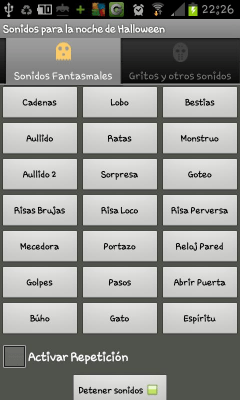 Скриншот приложения Sounds of Halloween - №1