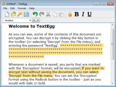 Скриншот приложения TextEgg Simple Encryption Software - №1