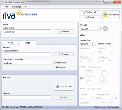 Скриншот приложения Riva FLV Encoder - №3