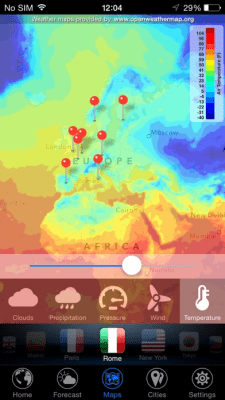 Скриншот приложения Земля 3D с прогнозом погоды - №6