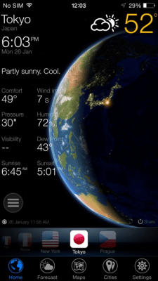 Скриншот приложения Земля 3D с прогнозом погоды - №8