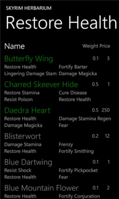 Скриншот приложения Skyrim Herbarium - №4