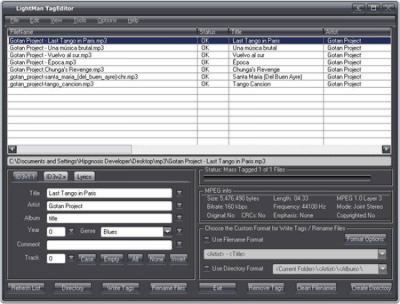 Скриншот приложения LightMan TagEditor - №1