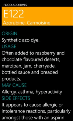 Скриншот приложения Food Additives - №4