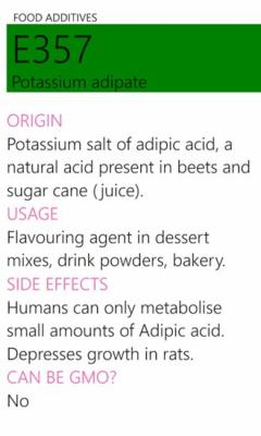 Скриншот приложения Food Additives - №5